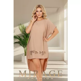 Mirage Izabelle szatén szilk tunika, mogyoróbarna