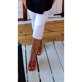 Fashion by Nono 3/4-es leggings, fehér XL méretben