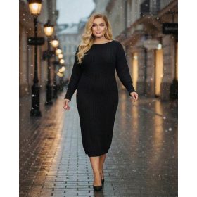 Winter Charm kötött ruha, fekete