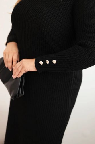 Winter Charm kötött ruha, fekete