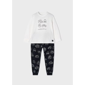 Mayoral kisfiú pizsama, autó mintával