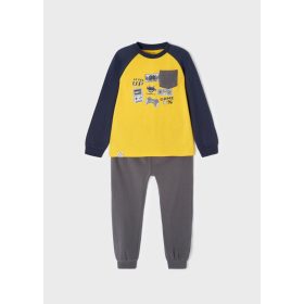 Mayoral fiú pizsama, sárga- szürke