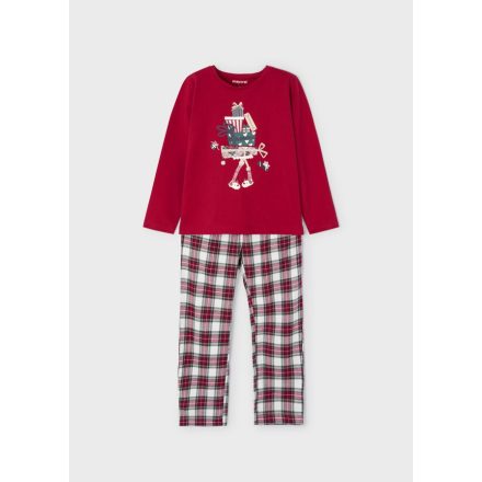 Mayoral kislány pizsama, piros-mintás  98-től 140-es méretig