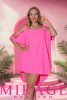 Mirage Zsüsztin szatén szilk tunika, uv pink