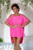 Mirage Zsüsztin szatén szilk tunika, uv pink