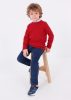 Mayoral mini kisfiú finomkötött pulóver, piros