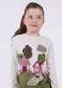 Mayoral mini kislány házikó mintás puha pulóver, törtfehér