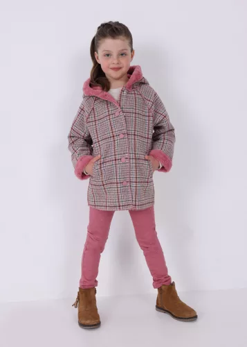 Mayoral mini kislány csodaszép kapucnis kabát, orchidea