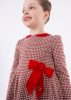 Mayoral mini kislány álomszép kárómintás, masnis alkalmi ruha, piros