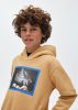 Mayoral junior fiú kapucnis, nyomott mintás pulóver, mogyoróbarna