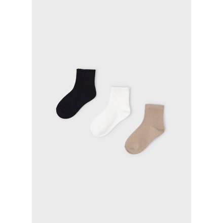 Mayoral 3 darabos zokni szett, fekete-arany-fehér