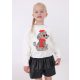 Mayoral mini kislány puha kiskutyás kötött pulóver, törtfehér