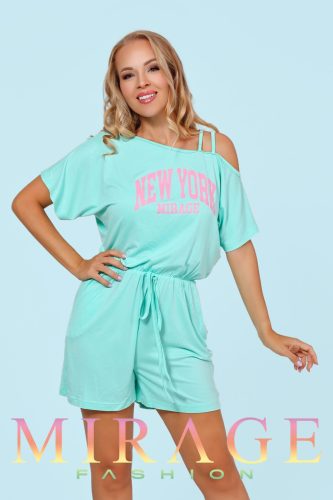 Mirage Izolda pamut shortos overál, tengerkék