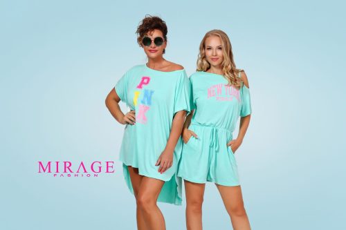 Mirage Izolda pamut shortos overál, tengerkék