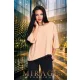 Mirage Linda csipke szegélyes laza felső, bézs