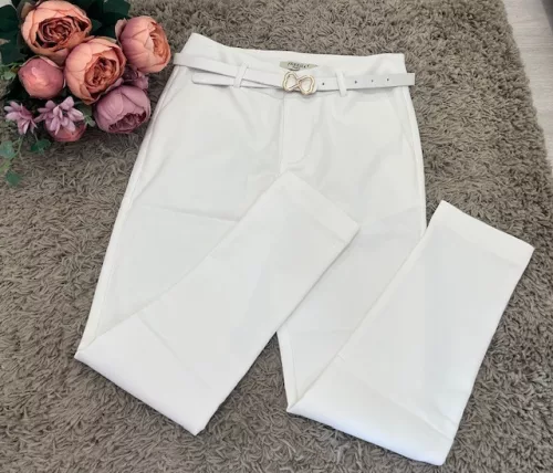 Frida 7/8-os csinos nadrág, ecrü M méretben