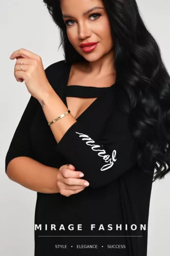 Mirage Molani pántos ruha, fekete