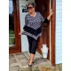 Fashion by Nono Viktória felső, fekete-fehér pöttyös 5XL méretben