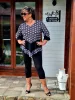 Fashion by Nono Viktória felső, fekete-fehér pöttyös 5XL méretben