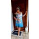 Fashion by Nono Bella ruha, kék-kagyló mintás 2XL méretben