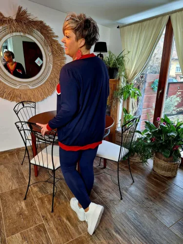 Fashion by Nono Amanda felső, sötétkék 4XL méretben