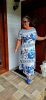 Fashion by Nono Rozalinda maxiruha, fehér-kék mintás 2XL méretben