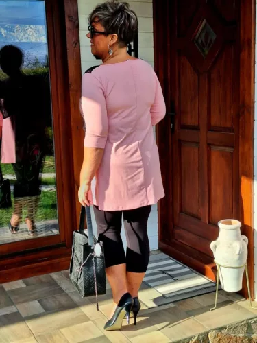 Fashion by Nono Elli masnis tunika, púder-fekete necc 3XL méretben