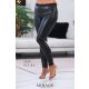  Mirage elasztikus BŐR LEGGINGS, fekete L méretben