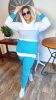 Fashion by Nono Lady jogging SZETT, világoskék-szürke-fehér színben 4XL méretben