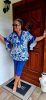 Fashion by Nono Gigi ing, fehér alapon királykék minta 2XL méretben