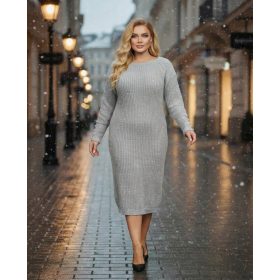 Winter Charm kötött ruha, szürke