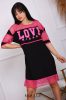 Mirage Love hálós pink betétes ruha