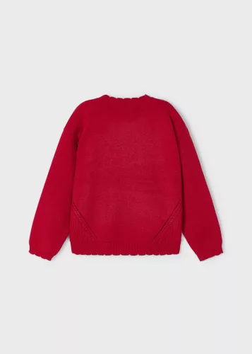 Mayoral kislány finomkötött puha pulóver, piros