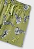 Mayoral kisfiú 2 részes zebra mintás rövidnadrágos pizsama, kivi zöld 122