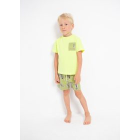   Mayoral kisfiú 2 részes zebra mintás rövidnadrágos pizsama, kivi zöld 98