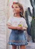 Mayoral kislány hímzett, rojtokkal díszített farmer szoknya 104