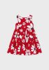 Mayoral kislány csodaszép virágmintás ruha, piros 122