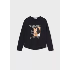   Mayoral lány hosszú ujjú fülbevaló mintás felső, fekete 160