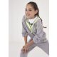 Mayoral lány kapucnis pulóver neon csíkkal, világos szürke 160