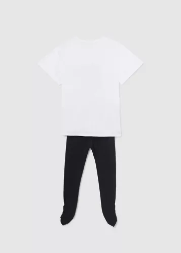 Mayoral emoji mintás rövid ujjú felső és leggings szett, fekete 157