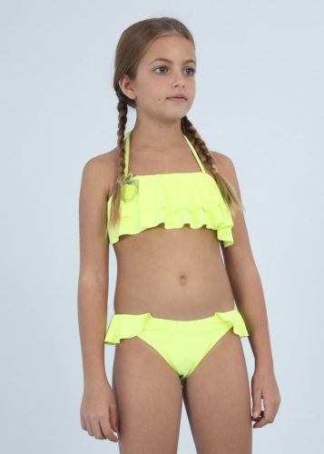Mayoral lány neon színű fodros bikini, neon zöld 160
