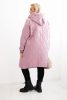 Sporty steppelt átmeneti kabát, sötét pink