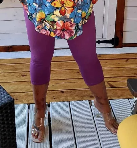 Fashion by Nono 3/4-es leggings, lila XL méretben