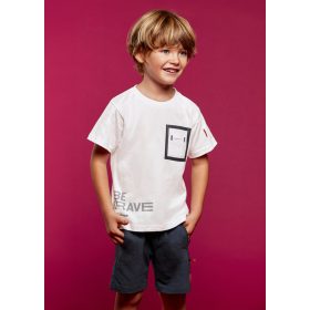   Mayoral kisfiú két részes felső és rövidnadrág szett, fehér-sötétkék