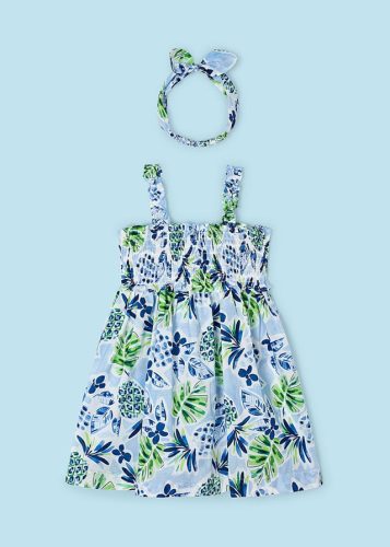 Mayoral kislány ananász mintás nyári ruha, indigó kék