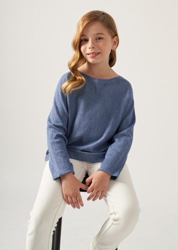 Mayoral lány vékony kötött tavaszi pulóver, kobalt kék