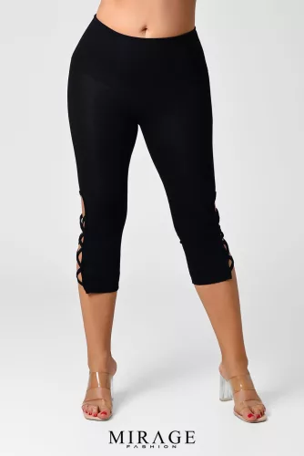 Mirage 3/4-es pamut leggings, fekete XL méretben
