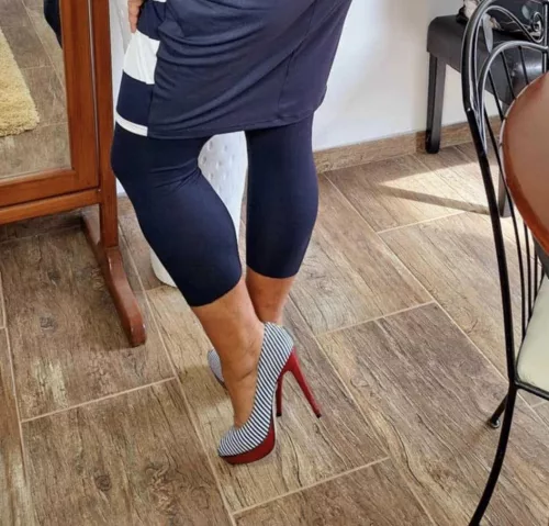 Fashion by Nono 3/4-es leggings, sötétkék L méretben