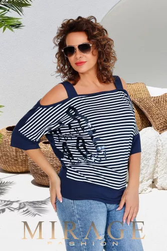 Mirage Bácska felső, sötétkék-csíkos