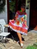 Fashion by Nono Jázmin tunika/ruha, fehér-mintás 3XL méretben